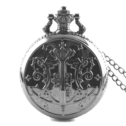 Часы темный дворецкий - серебряные часы Себастьяна / Black butler / Kuroshitsuji - Sebastian watch